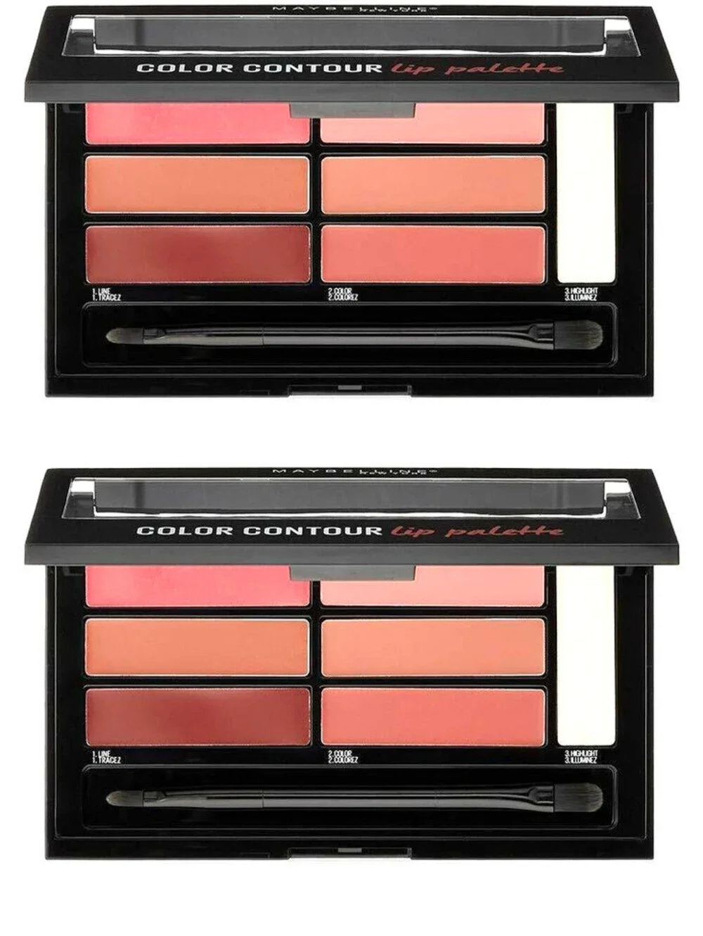 2 Pack NEW Maybelline Lip Studio Color Contour Palette in 02 Blushed Bombshell